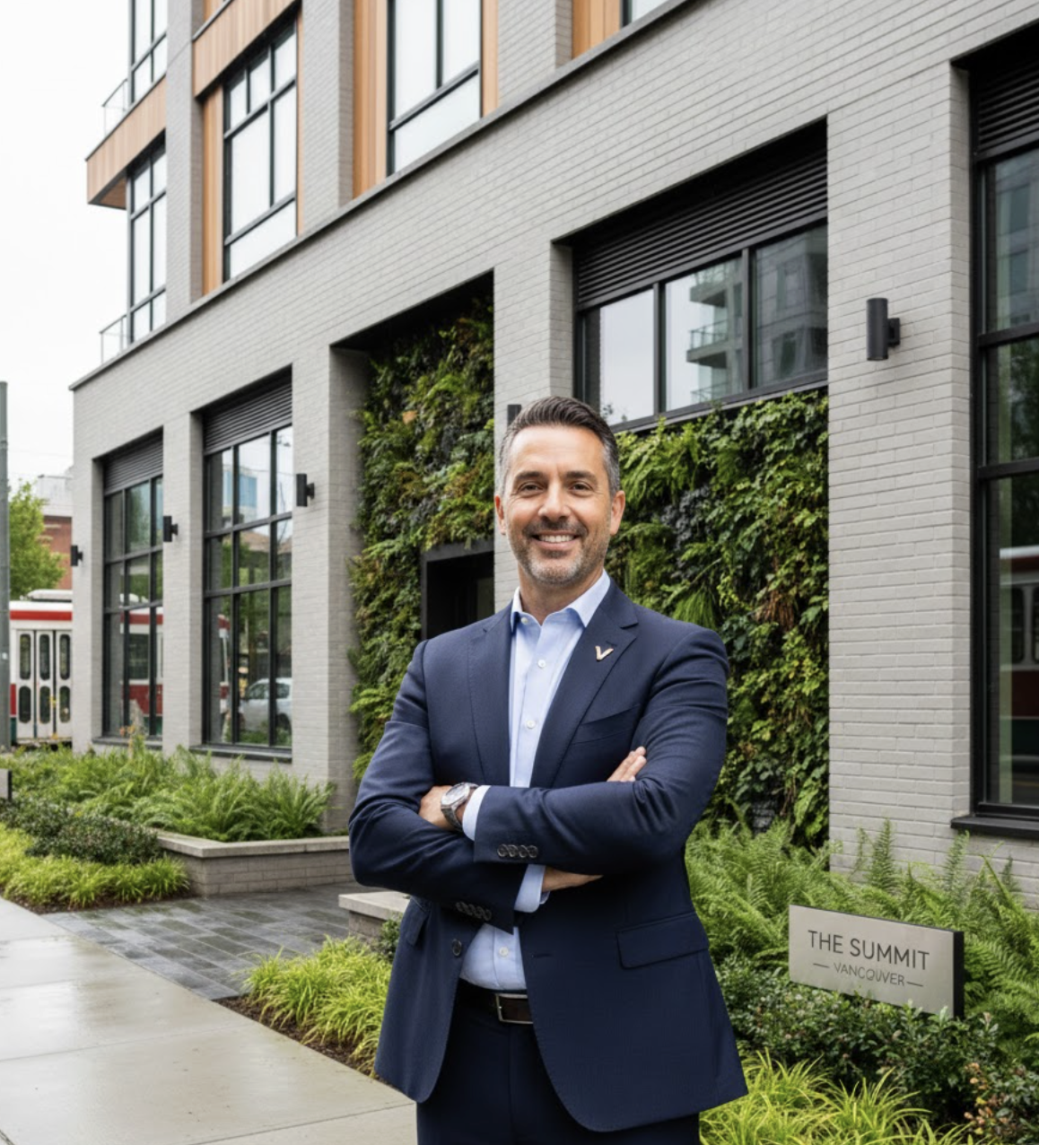 Gutter cleaning on multi-story building in Vancouver.