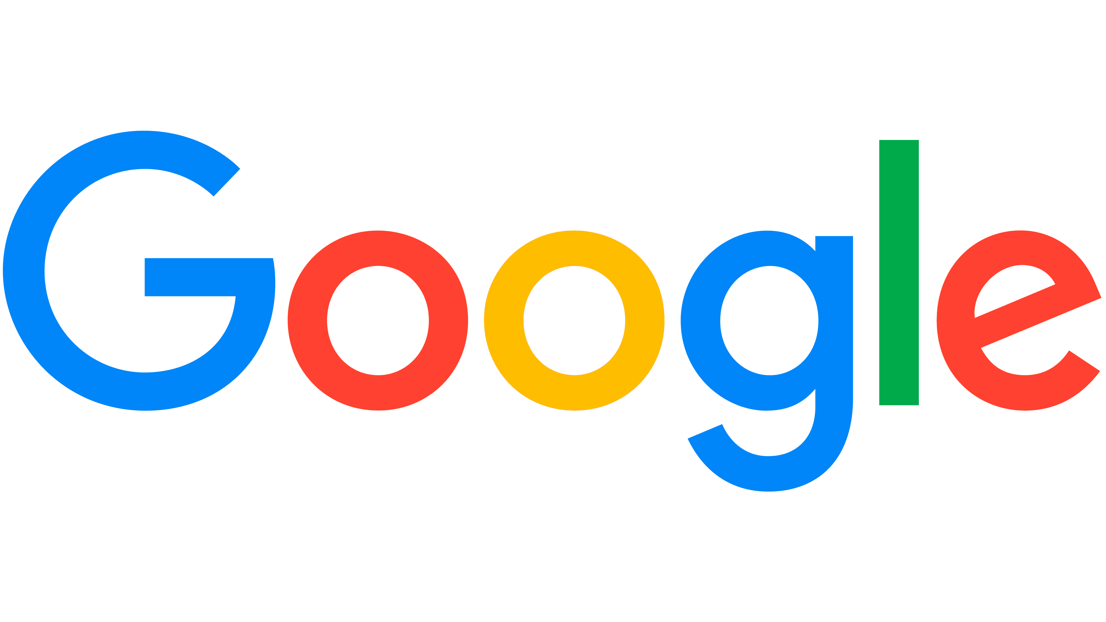 Google logo with letters colored in blue, red, yellow, blue, green, and red.