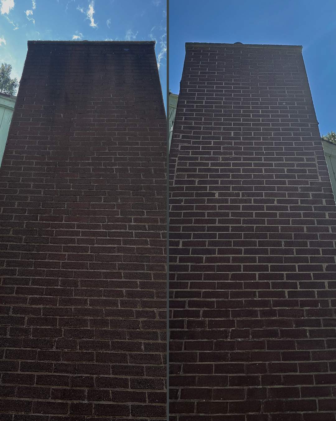 Stucco siding before and after soft washing by WashTech in Vancouver