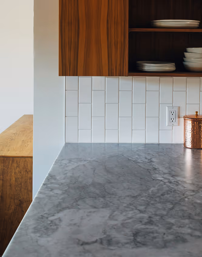 A beautiful granite countertop