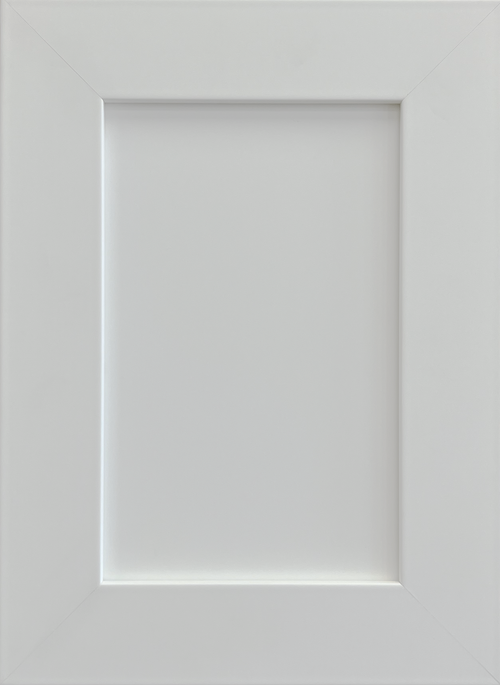 Velvet door in snow white.