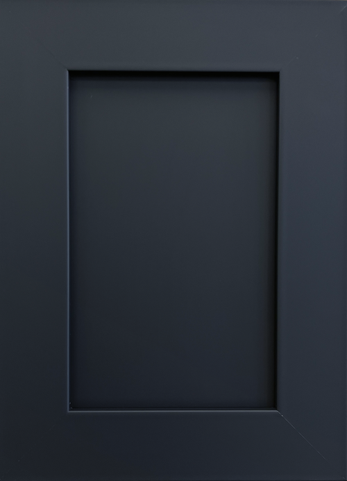 Velvet door in sable black.
