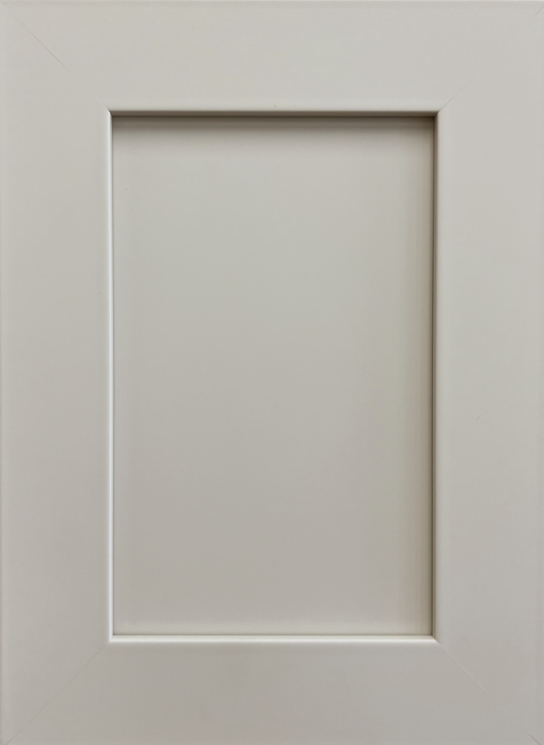 Velvet door in willow grey.