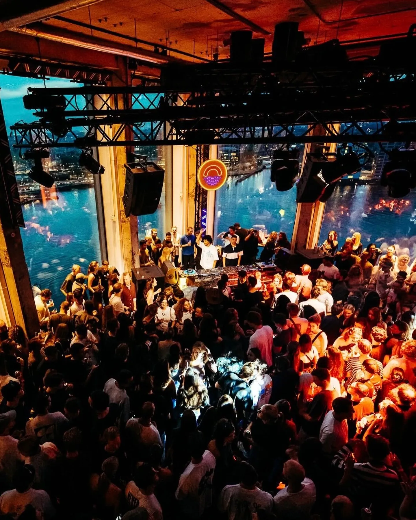 Group of people at a showcase event