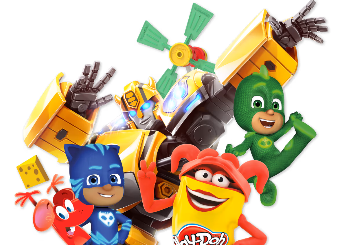 Group shot of Planet Playskool characters.
