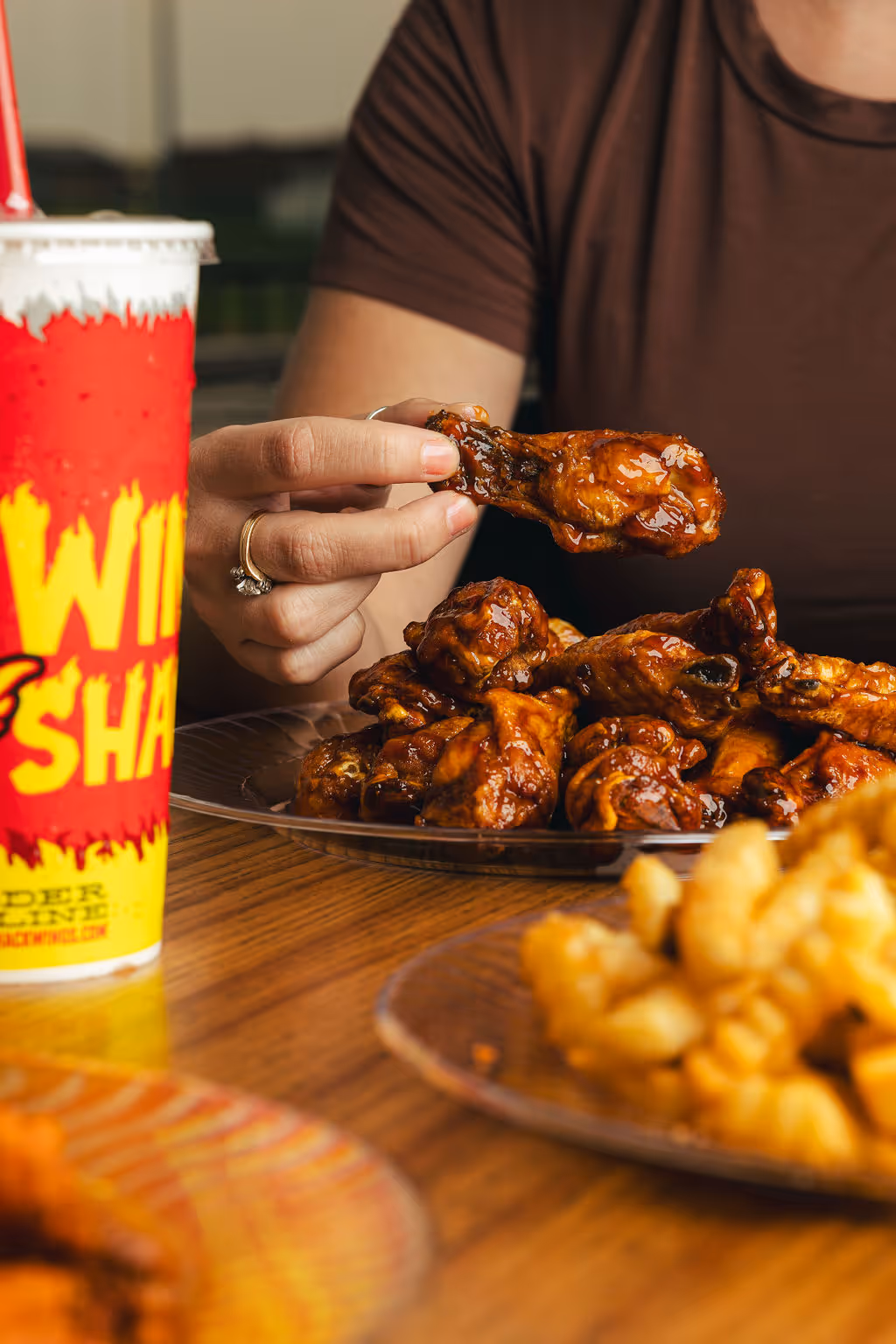 A picture of some wings and a soda at a Colorado based restaurant taken by Gaze Marketing (Also known as Gaze Productions)