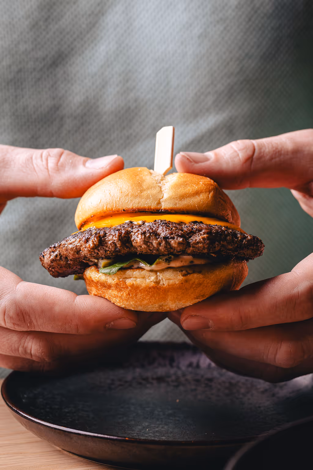 A picture of a burger slider at a Denver restaurant taken by Gaze Marketing (Also known as Gaze Productions)