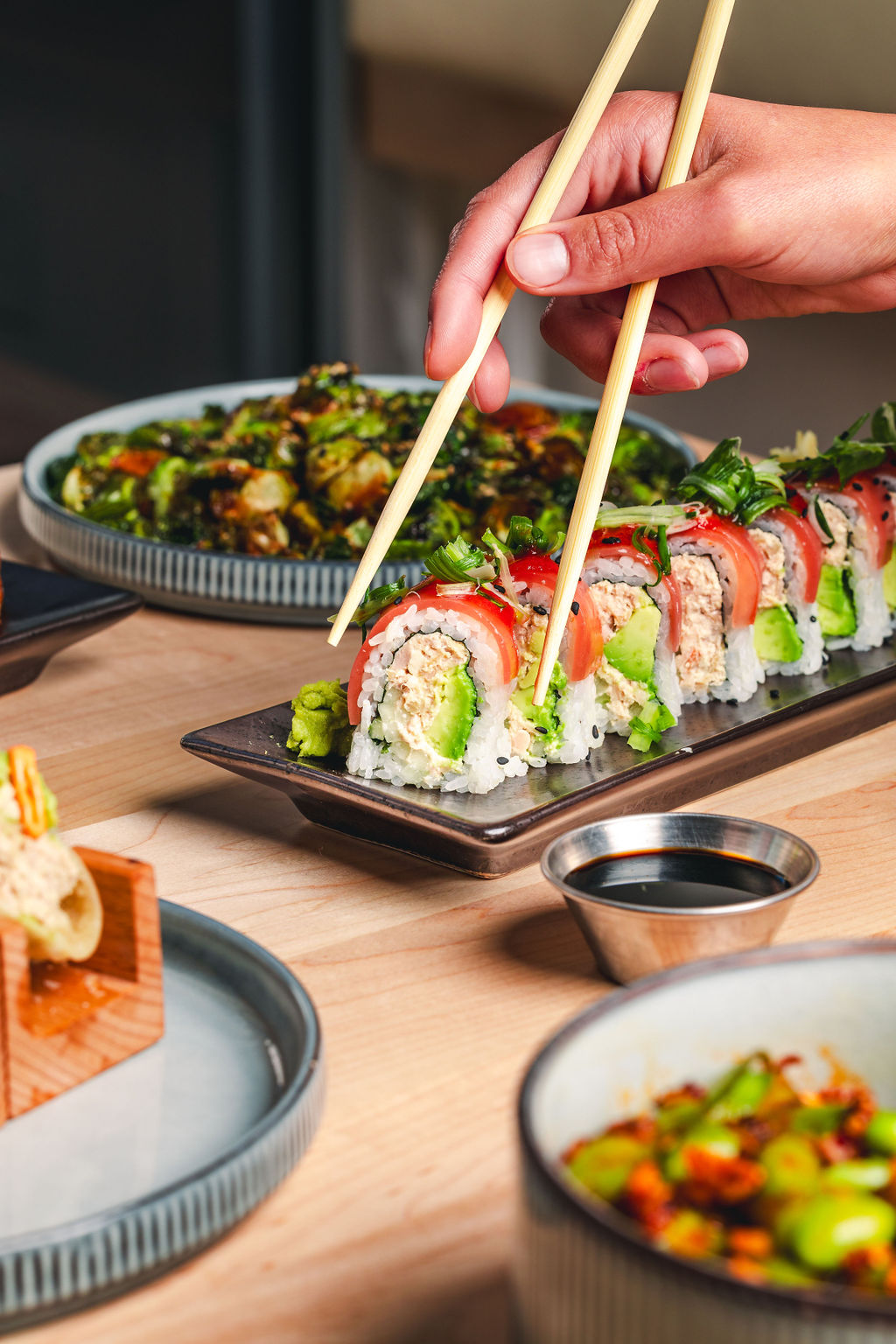 A picture of some sushi from a popular Denver Colorado sushi restaurant.