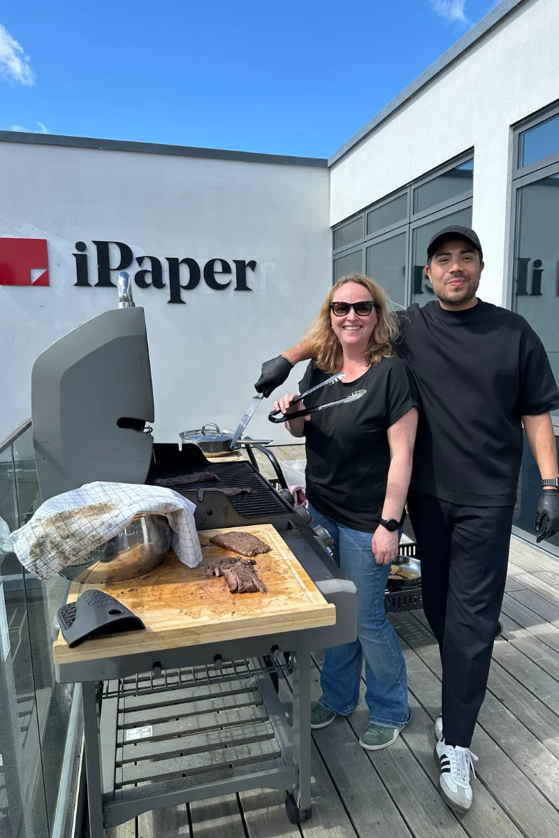 Grilling in the terrace during summer time