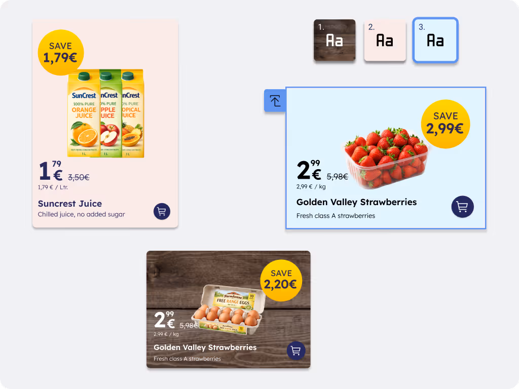 Automate catalog creation and let your team easily tweak layouts, products, and pricing.