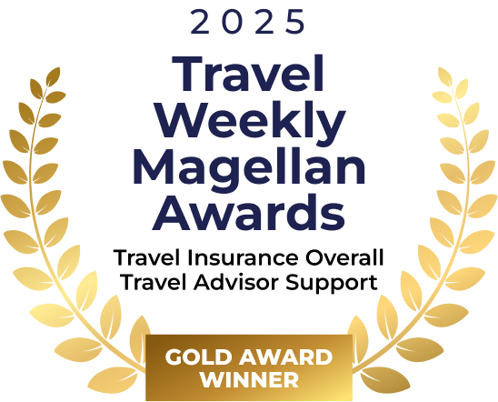2024 Travel Weekly Megellan Awards Gold Winner for Travel Insurance Marketing Social Media
