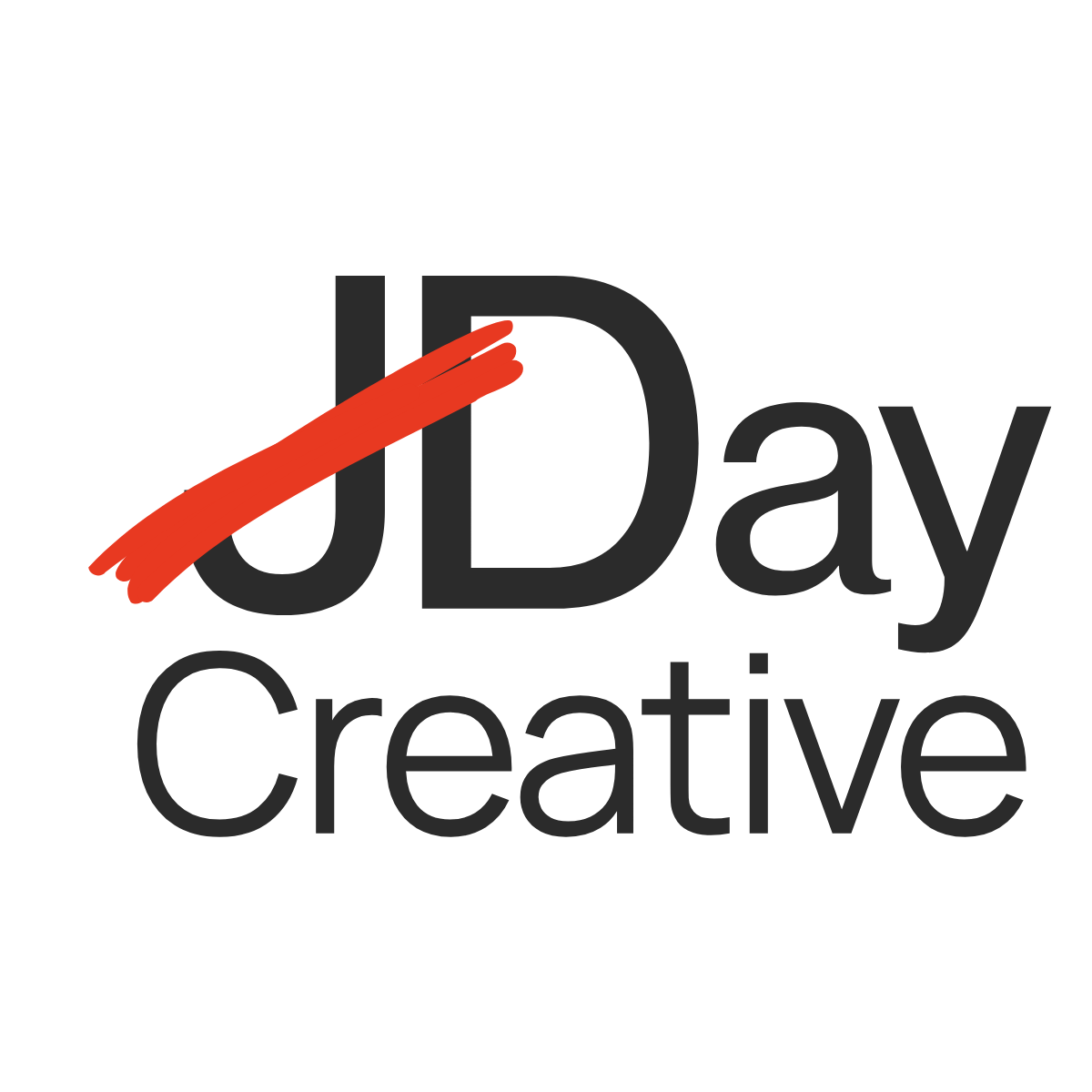 JDay Creative white and gold logo