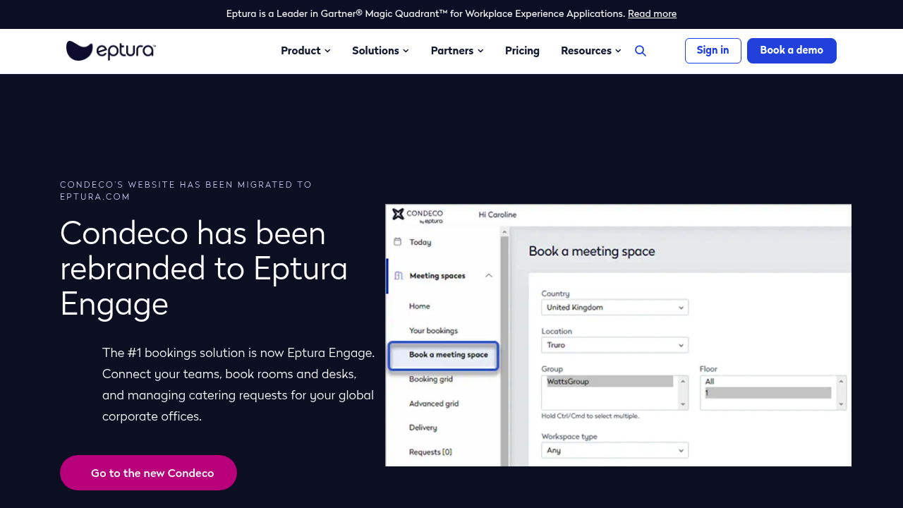 Screenshot of https://www.condecosoftware.com
