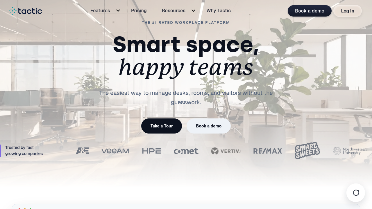 Screenshot of https://gettactic.com