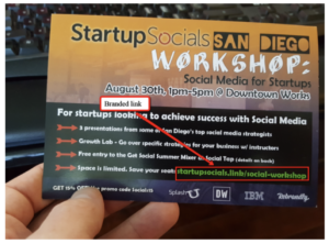 demonstration of a branded link