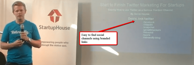 custom url example at conference