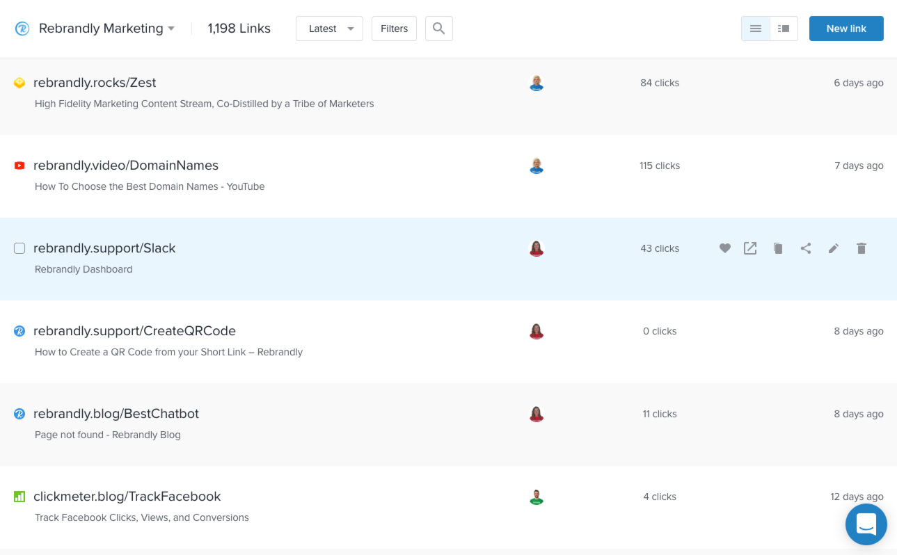 Rebrandly_List-of-links