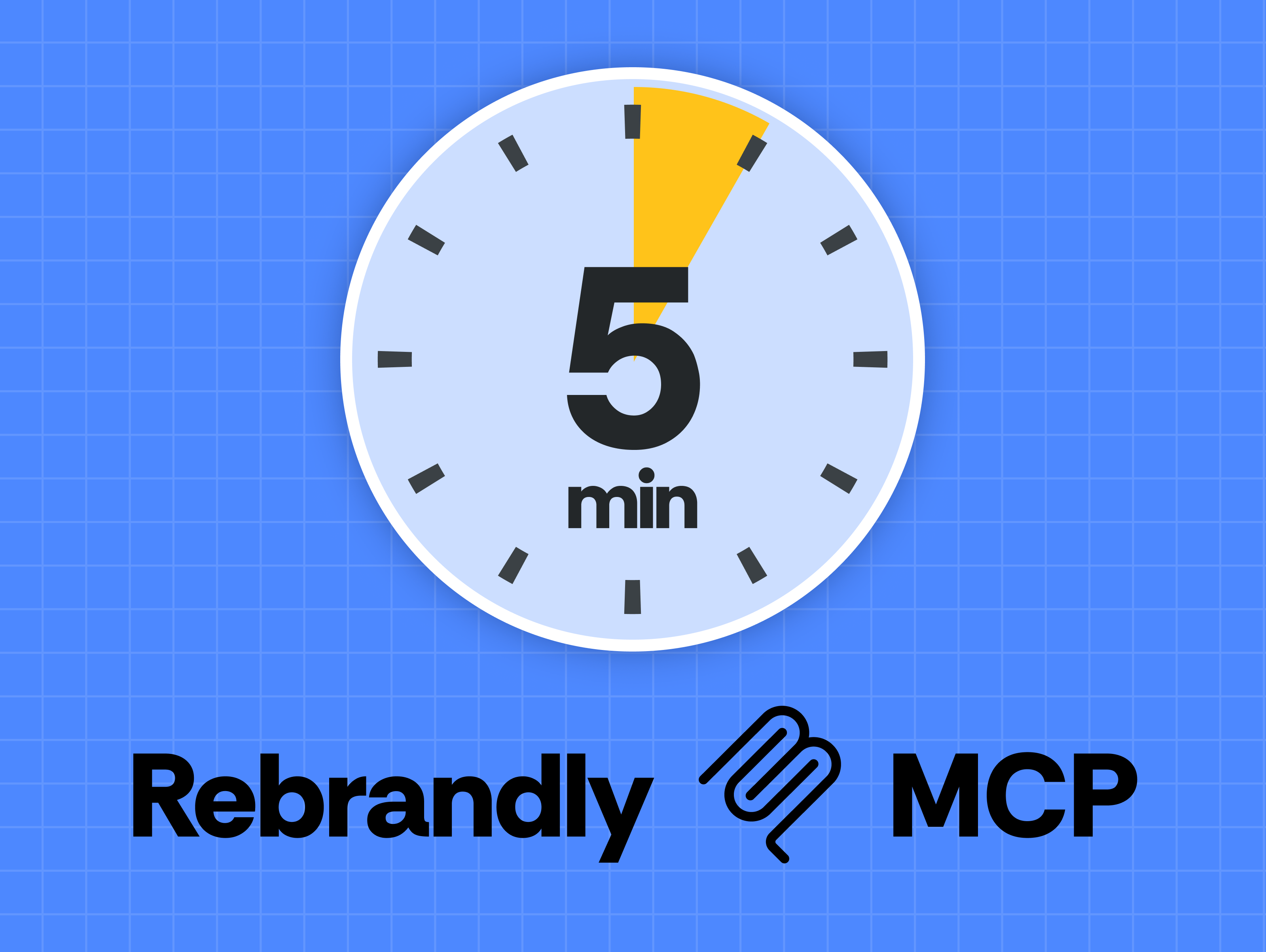 Rebrandly blog graphic about setting up the Rebrandly MCP in five minutes or less.