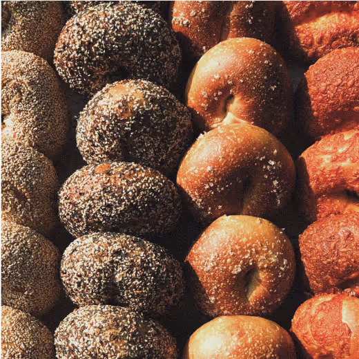 Group of New York bagels