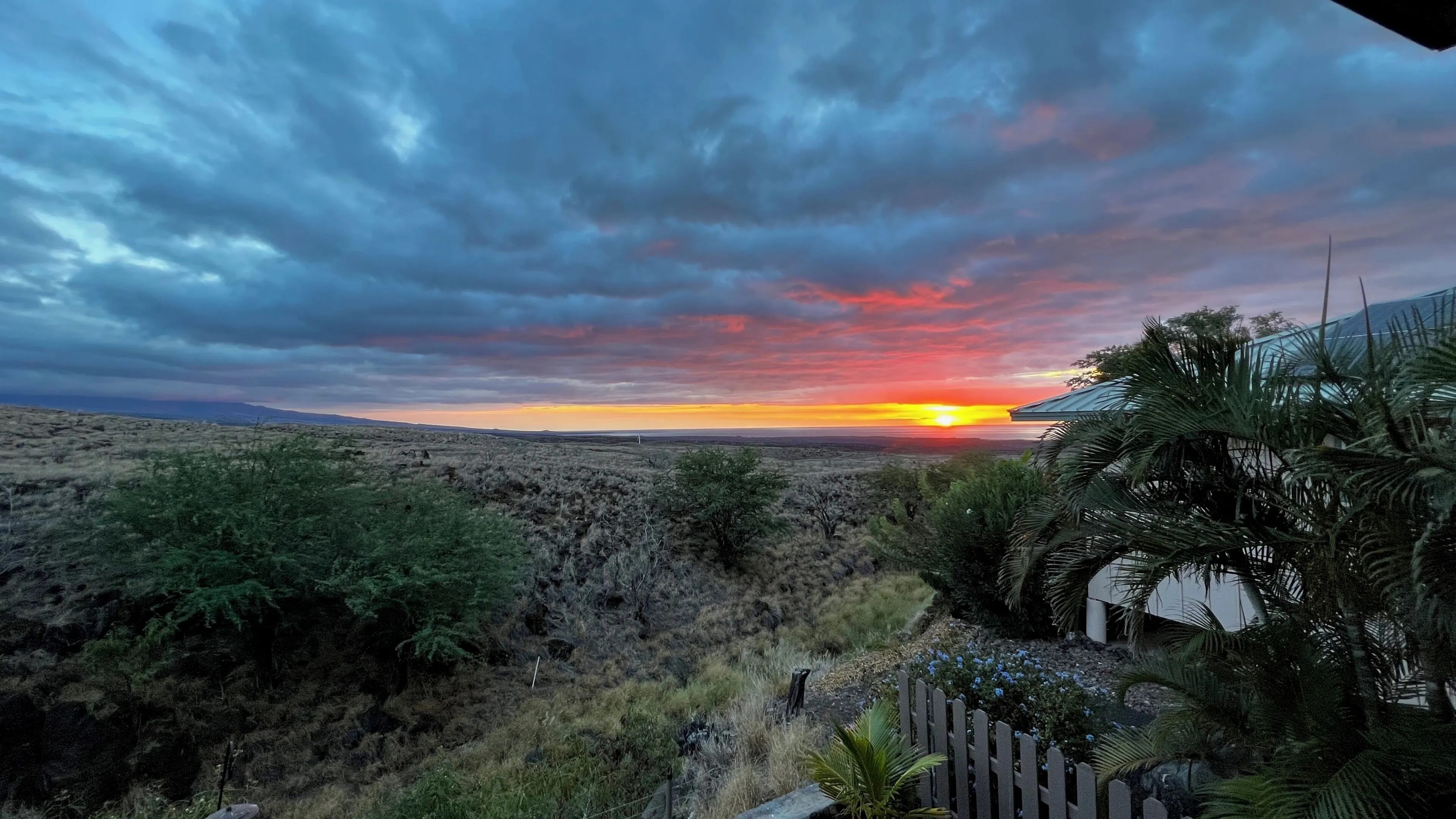 Evening sky over the Kohala coastline
