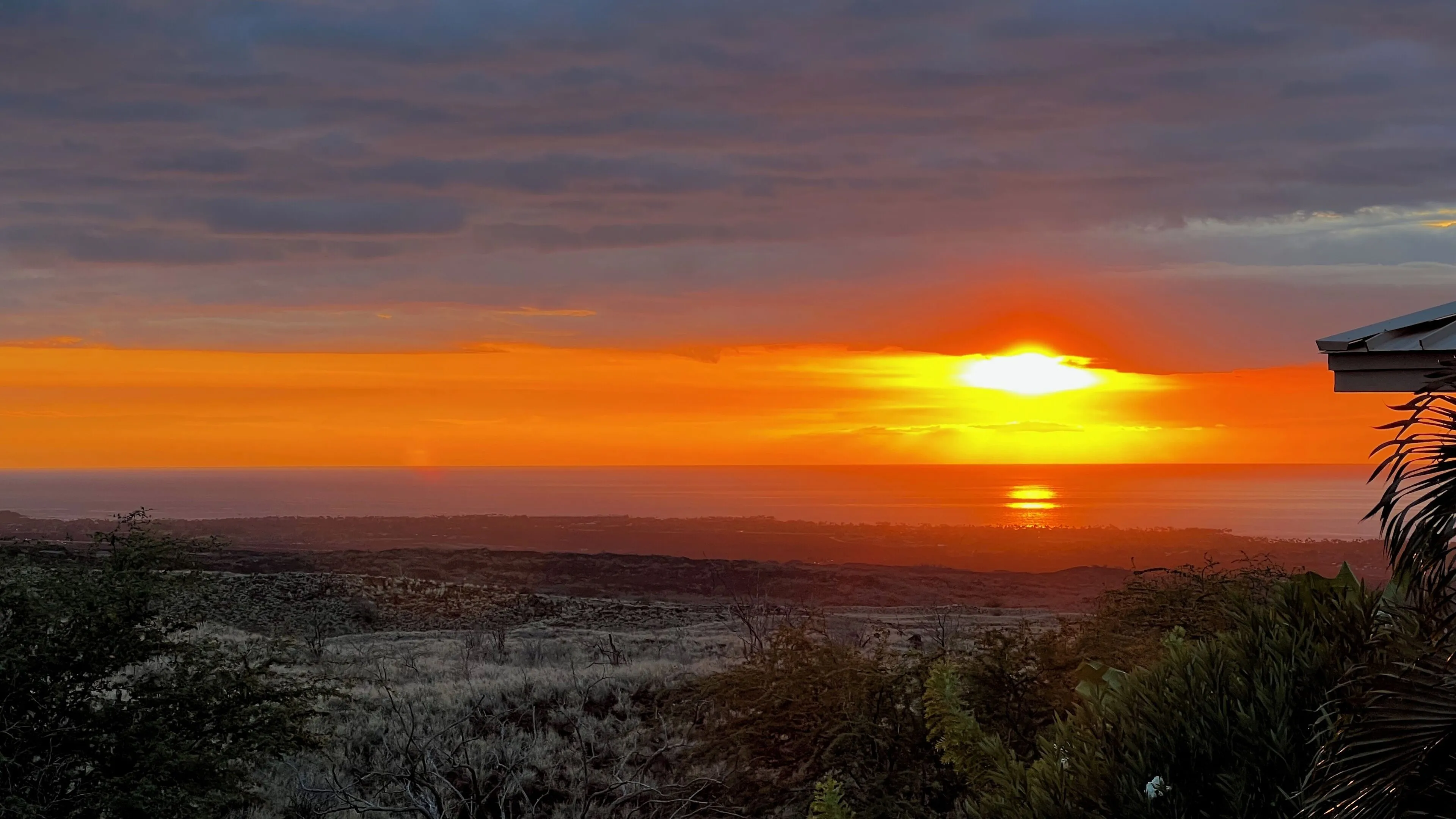 Golden sunset over the Pacific