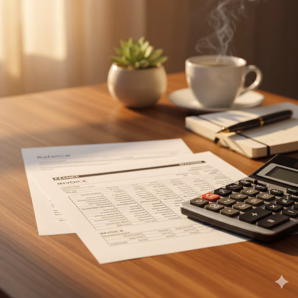 image of accounting tools and documents