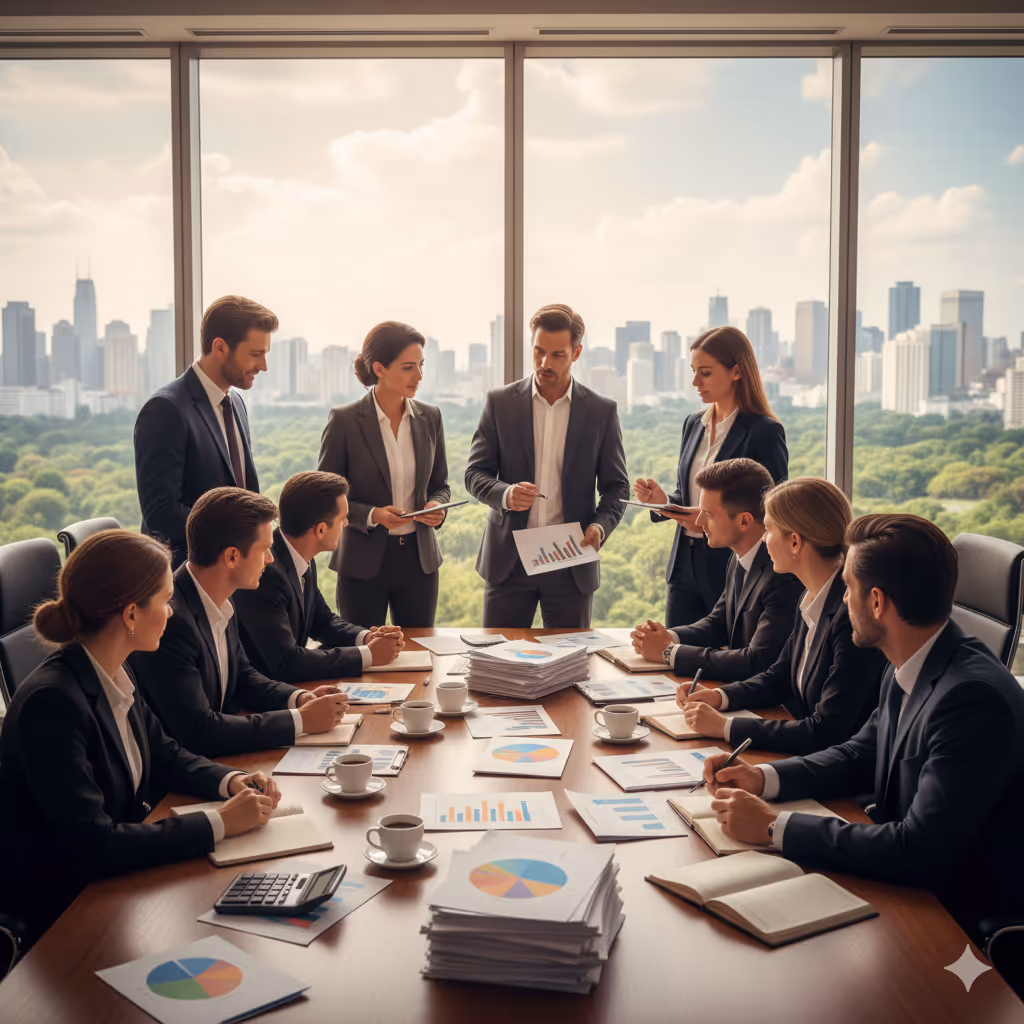 people using accounting software module