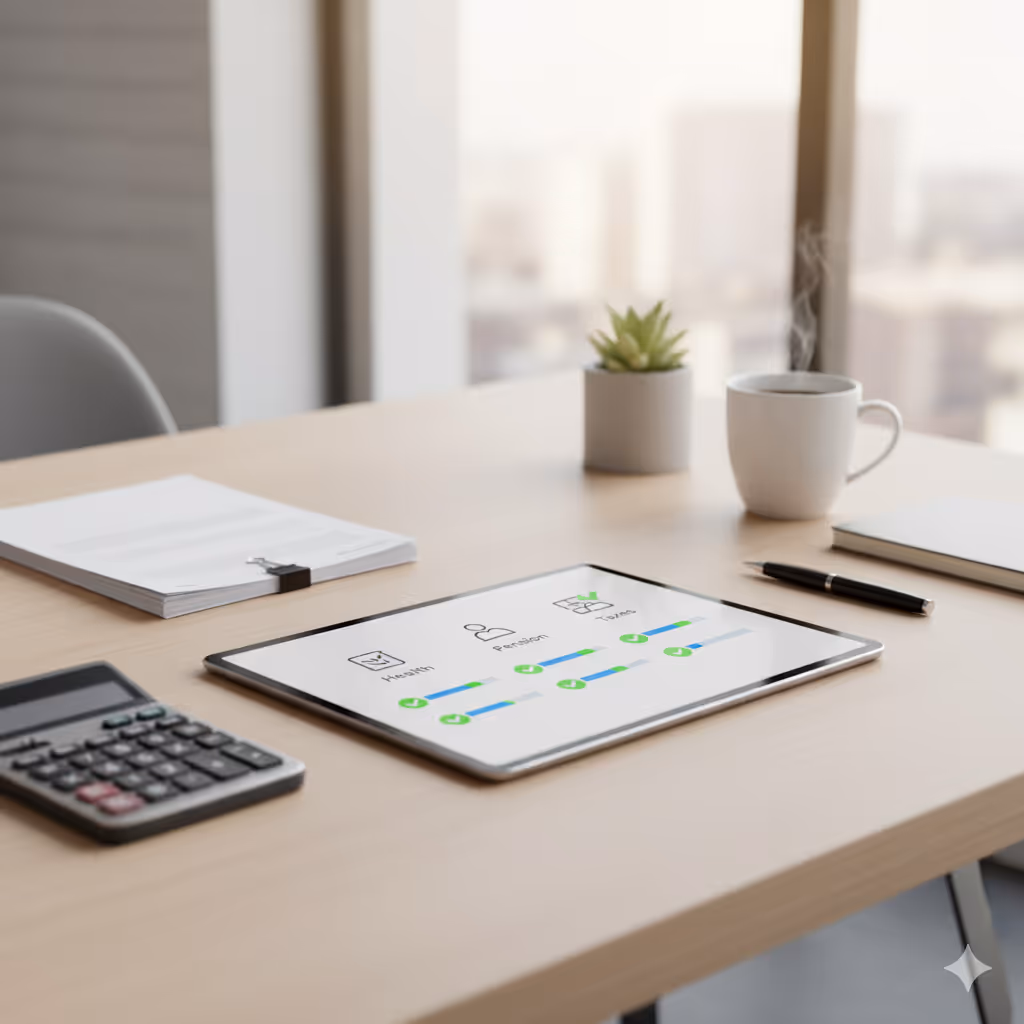 image of financial reports being reviewed