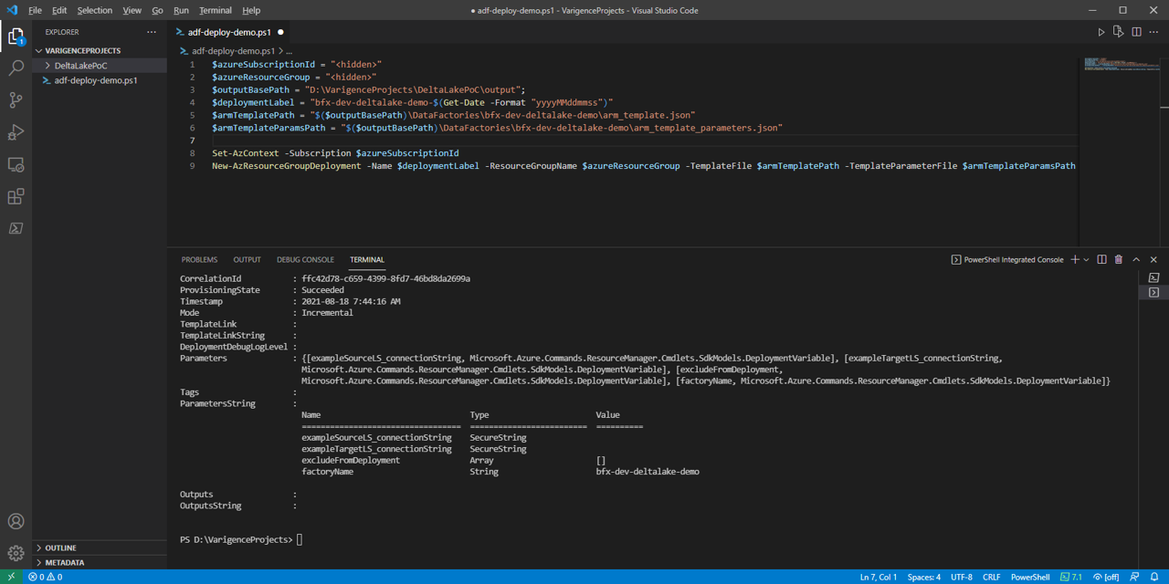 Deploying the Data Flow Mapping using Visual Studio Code