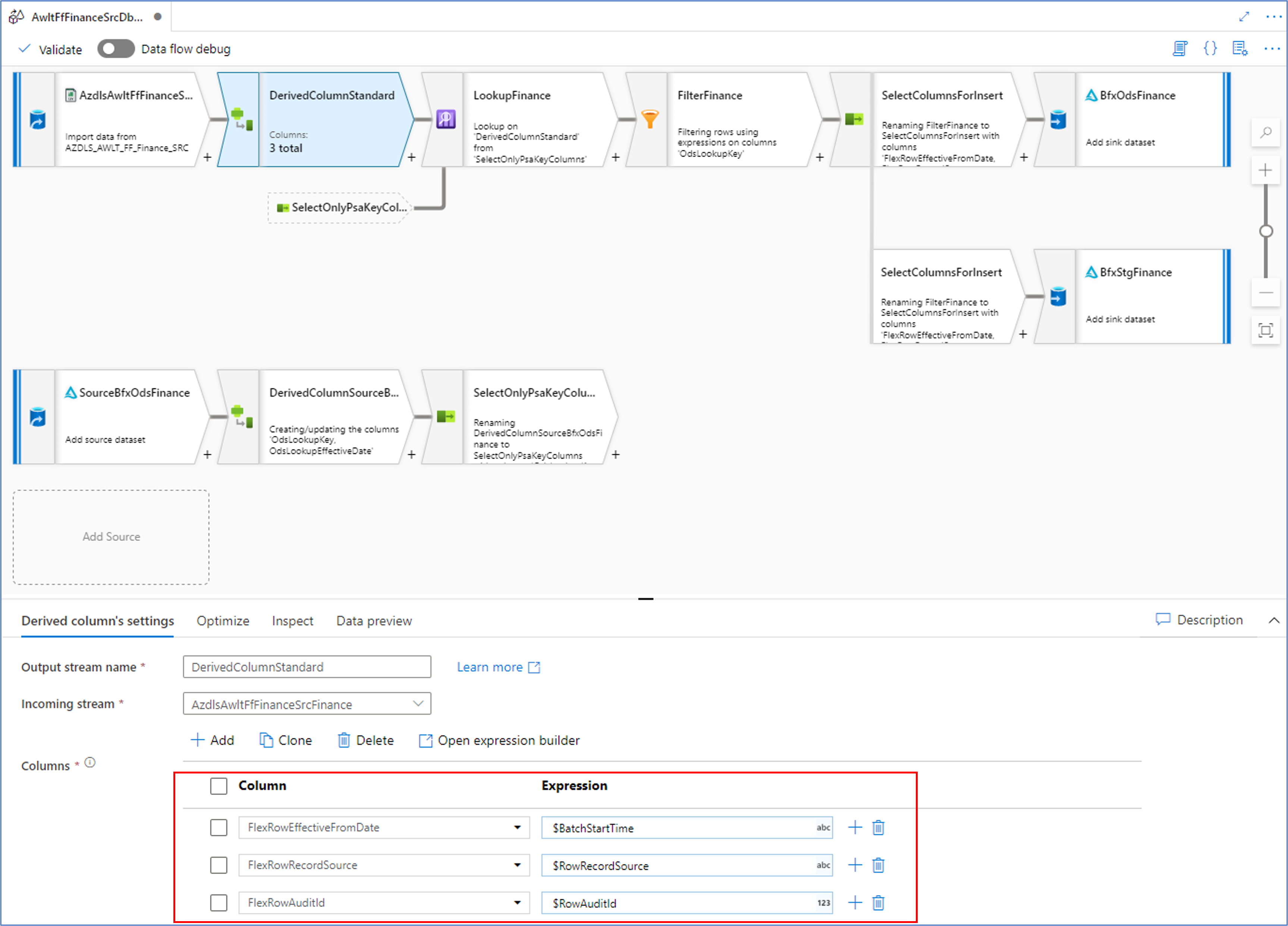 Using Data Flow Mapping Parameters in transformations