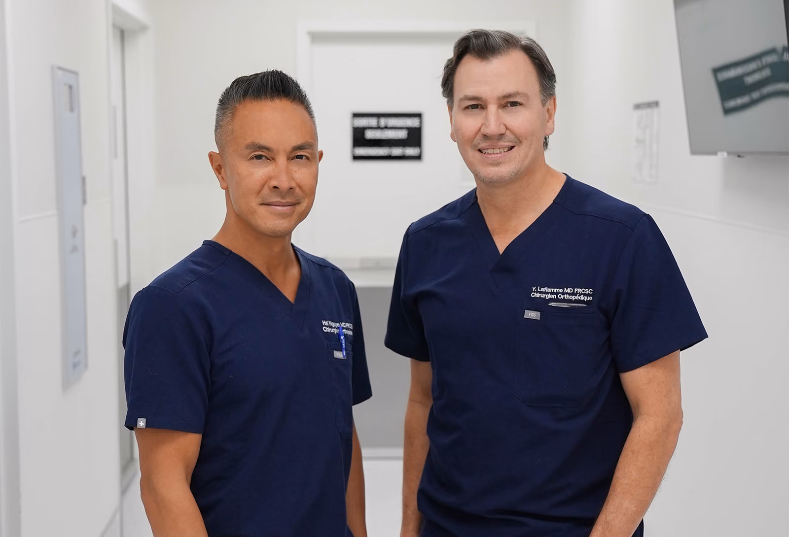 Hai Nguyen and Yves Laflamme posing in clinique H&G