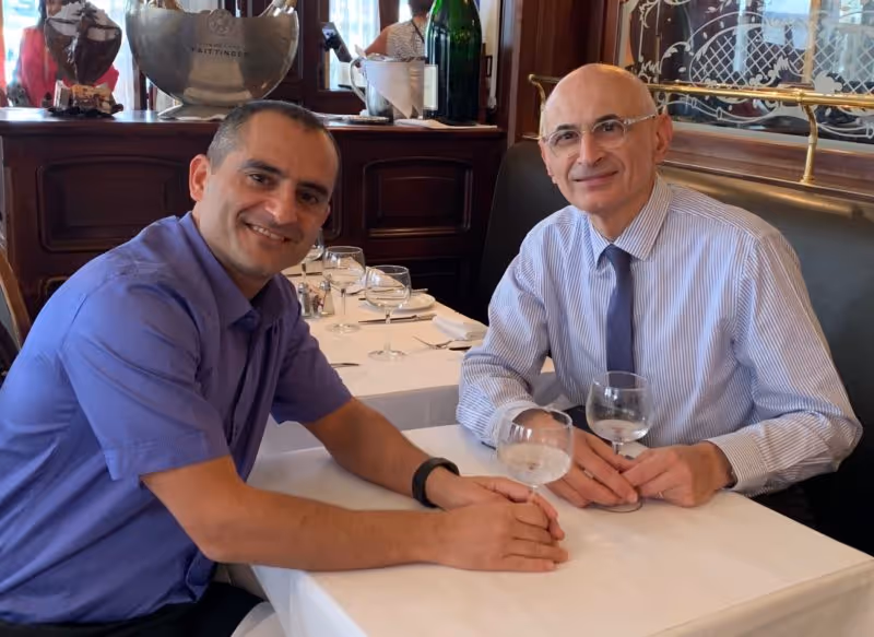 Lunch meeting with Israeli Headache Association president in New York.