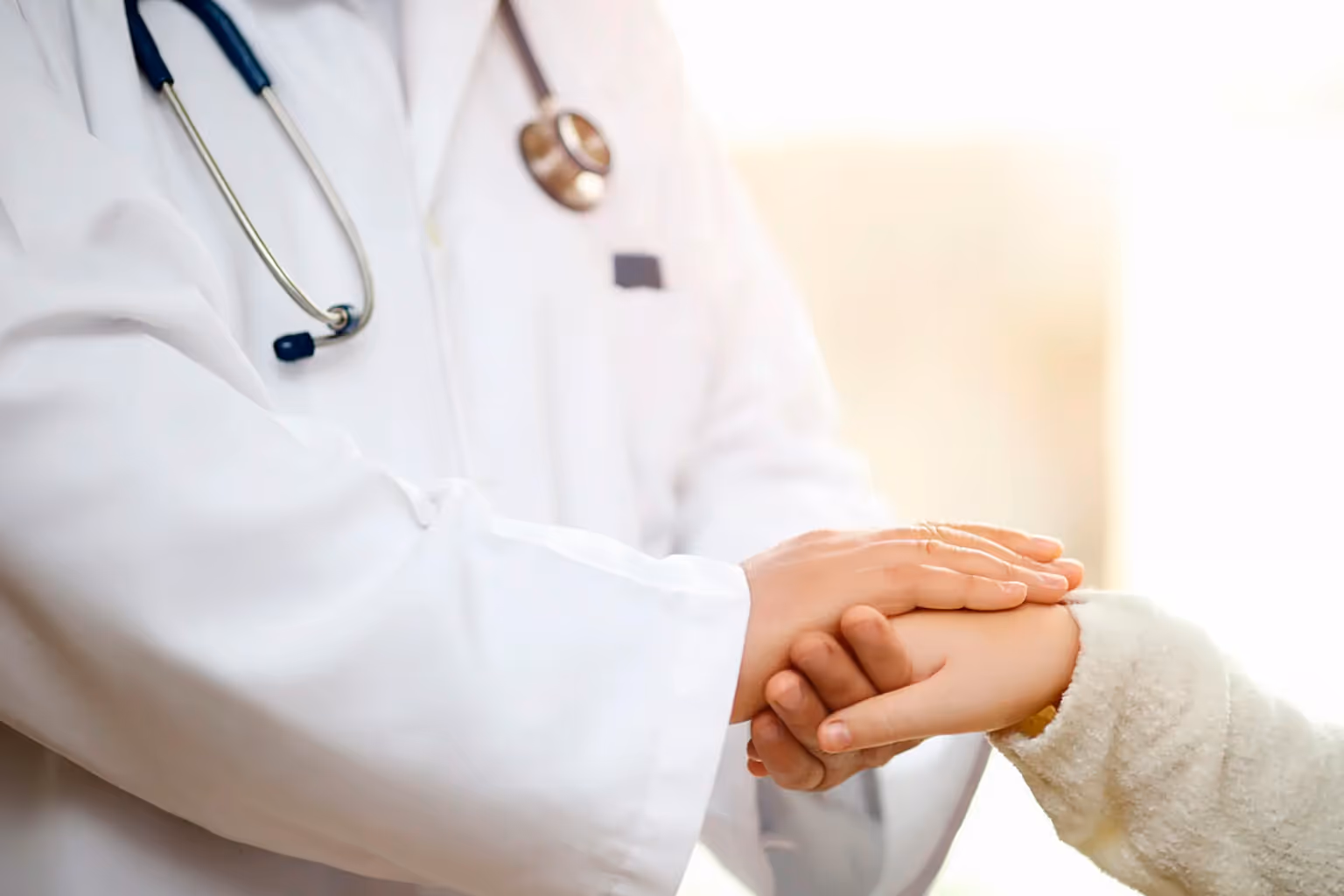 Doctor providing safe headache treatment for children.