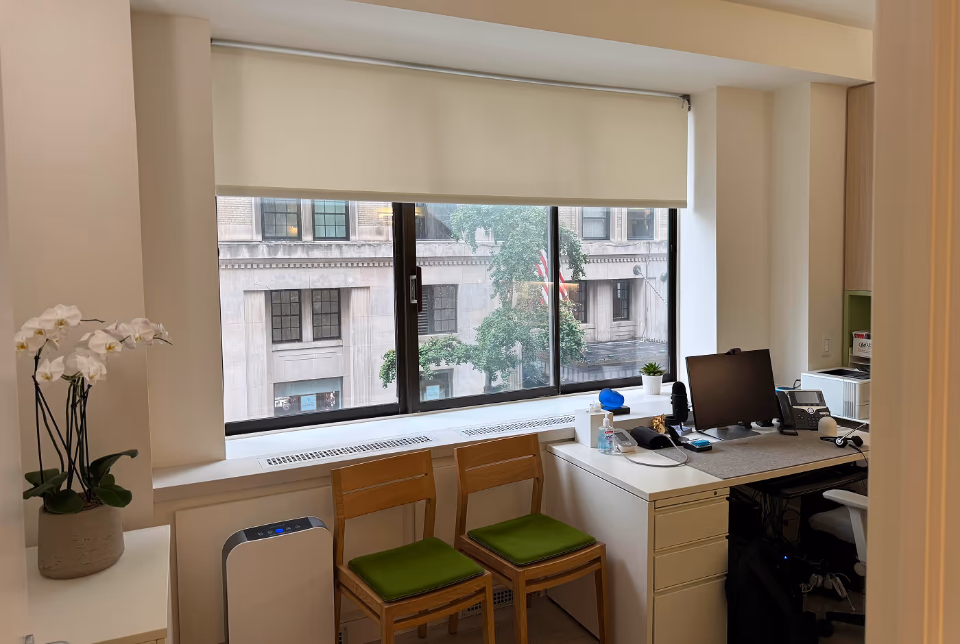 Bright medical office at New York Headache Center in Manhattan.