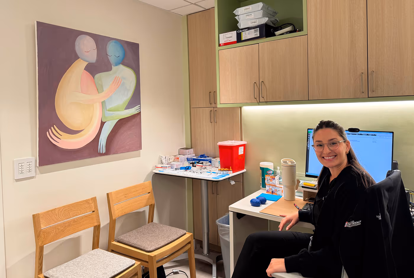 Bright medical office at New York Headache Center in Manhattan.