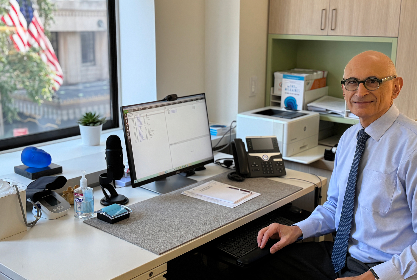 Bright medical office at New York Headache Center in Manhattan.