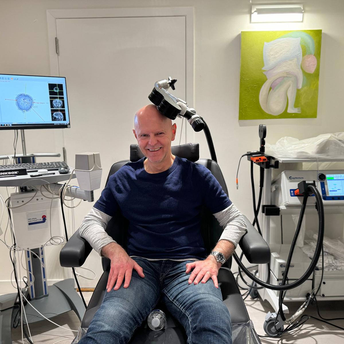 Patient consultation at the New York Headache Center.