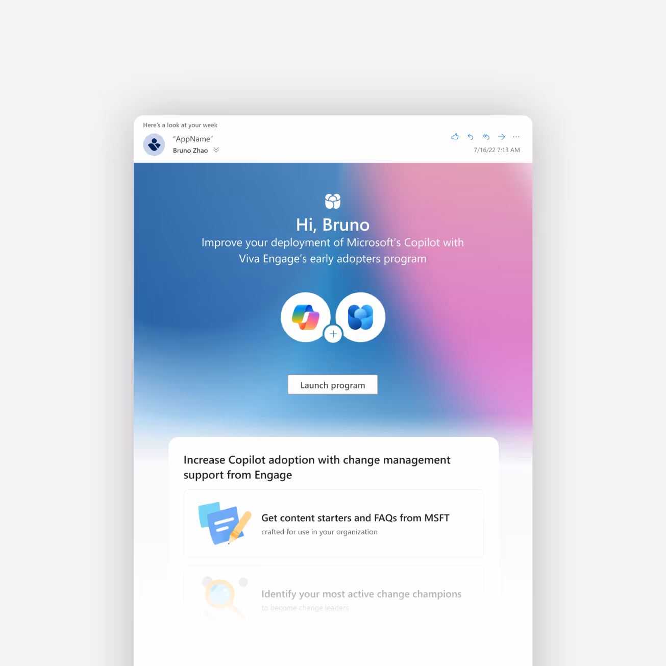Copilot email prompt