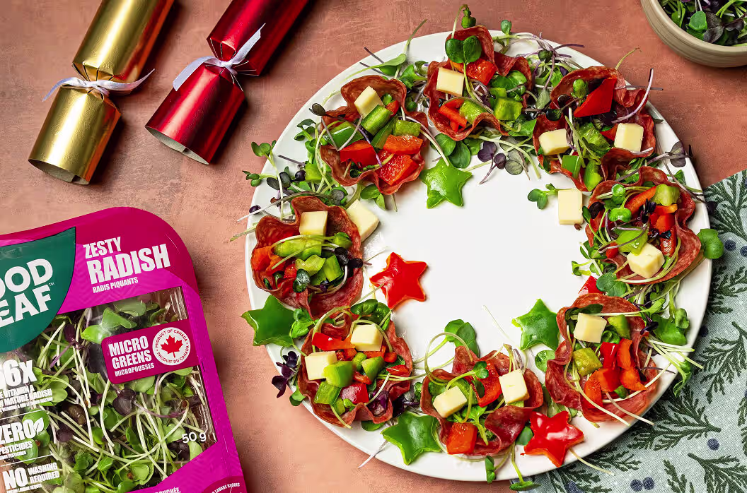 Salami & Microgreen Wreath