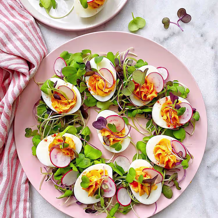 Zesty Radish Devilled Eggs