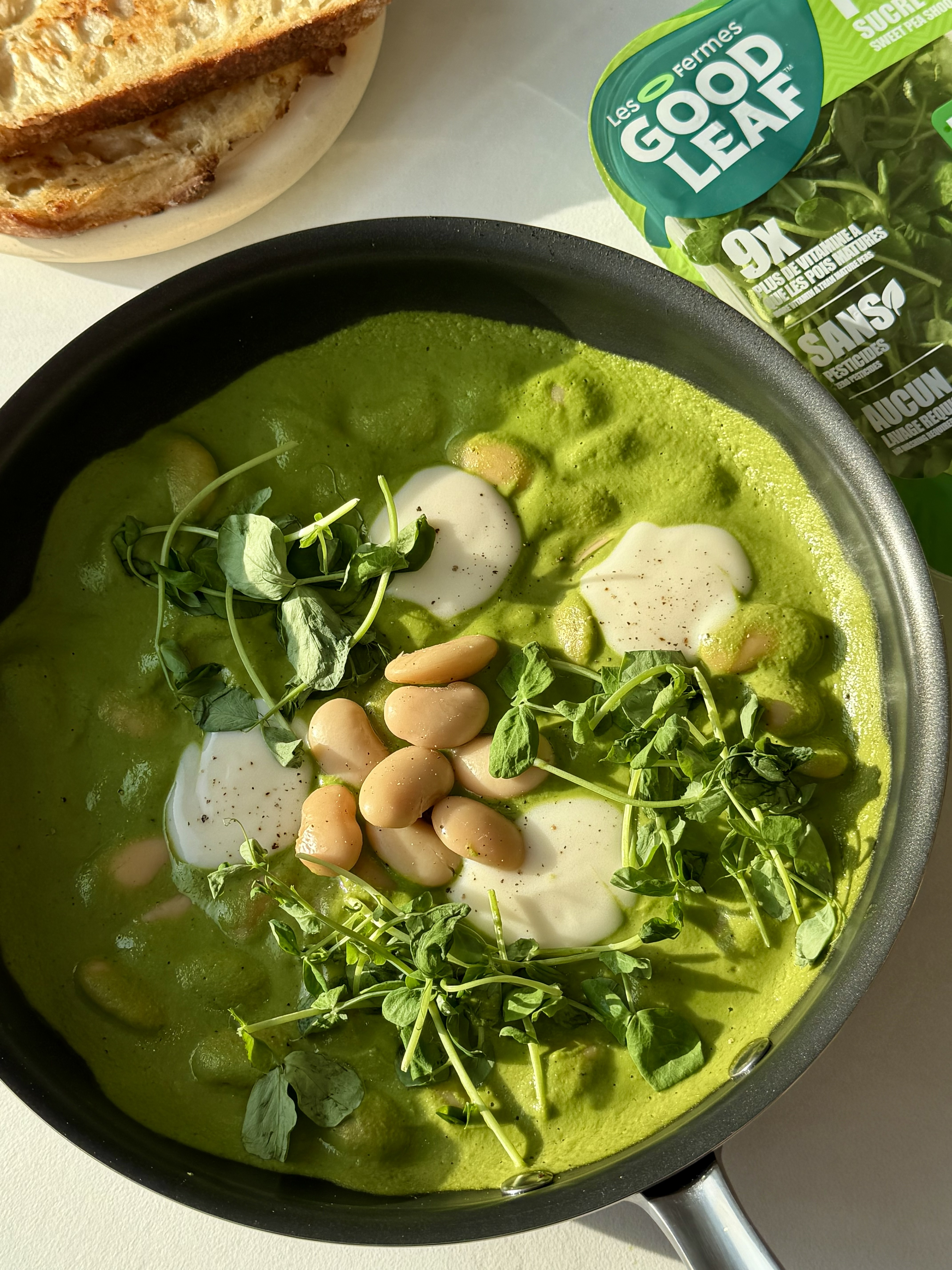Haricots de lima à la green goddess
