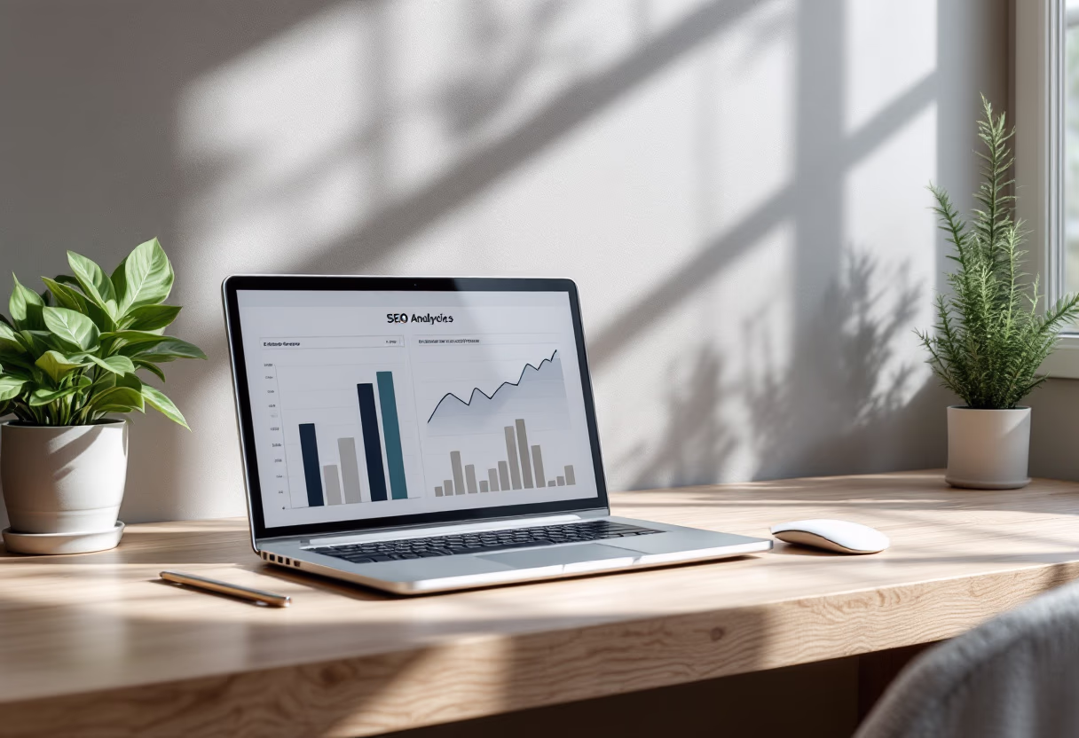 image of seo analytics on a laptop