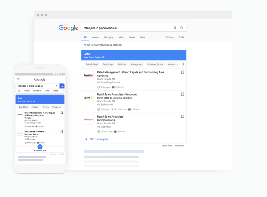 Have your job listing appear on appear in Google’s job search results.