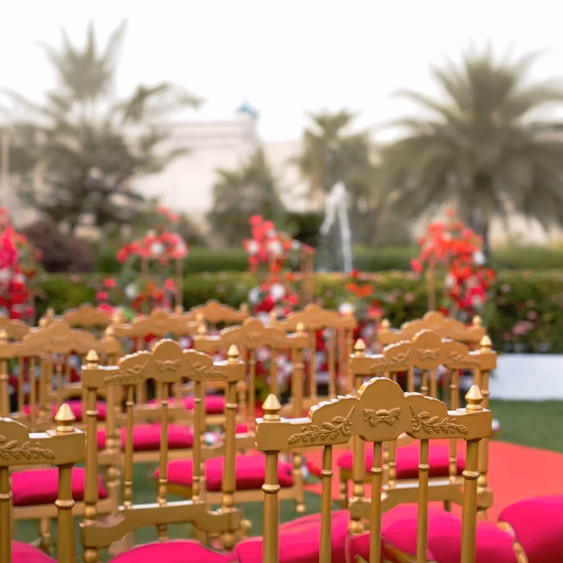 Royal wedding venue at Shrivaaru Palace, Chennai.