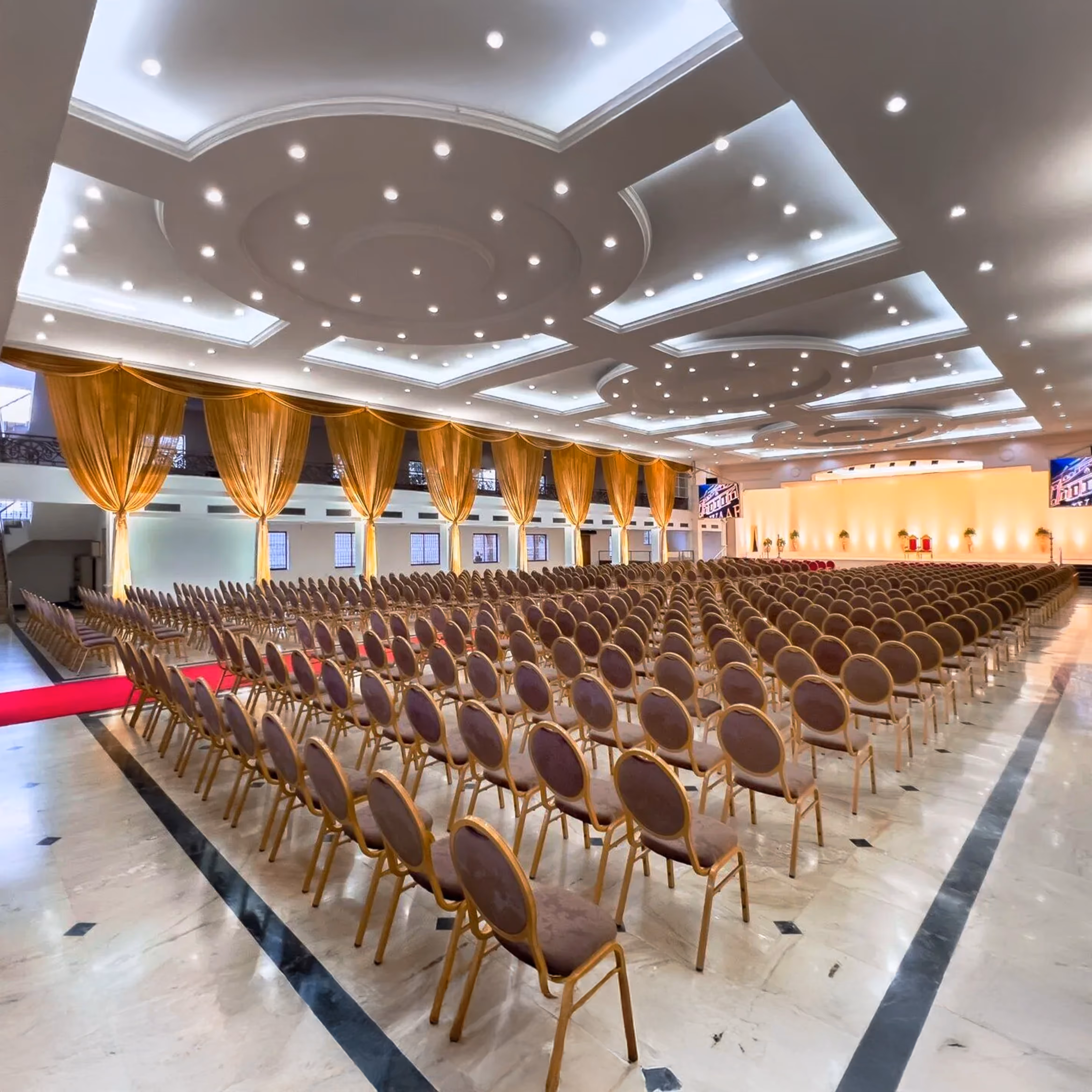 Royal wedding venue at Shrivaaru Palace, Chennai.