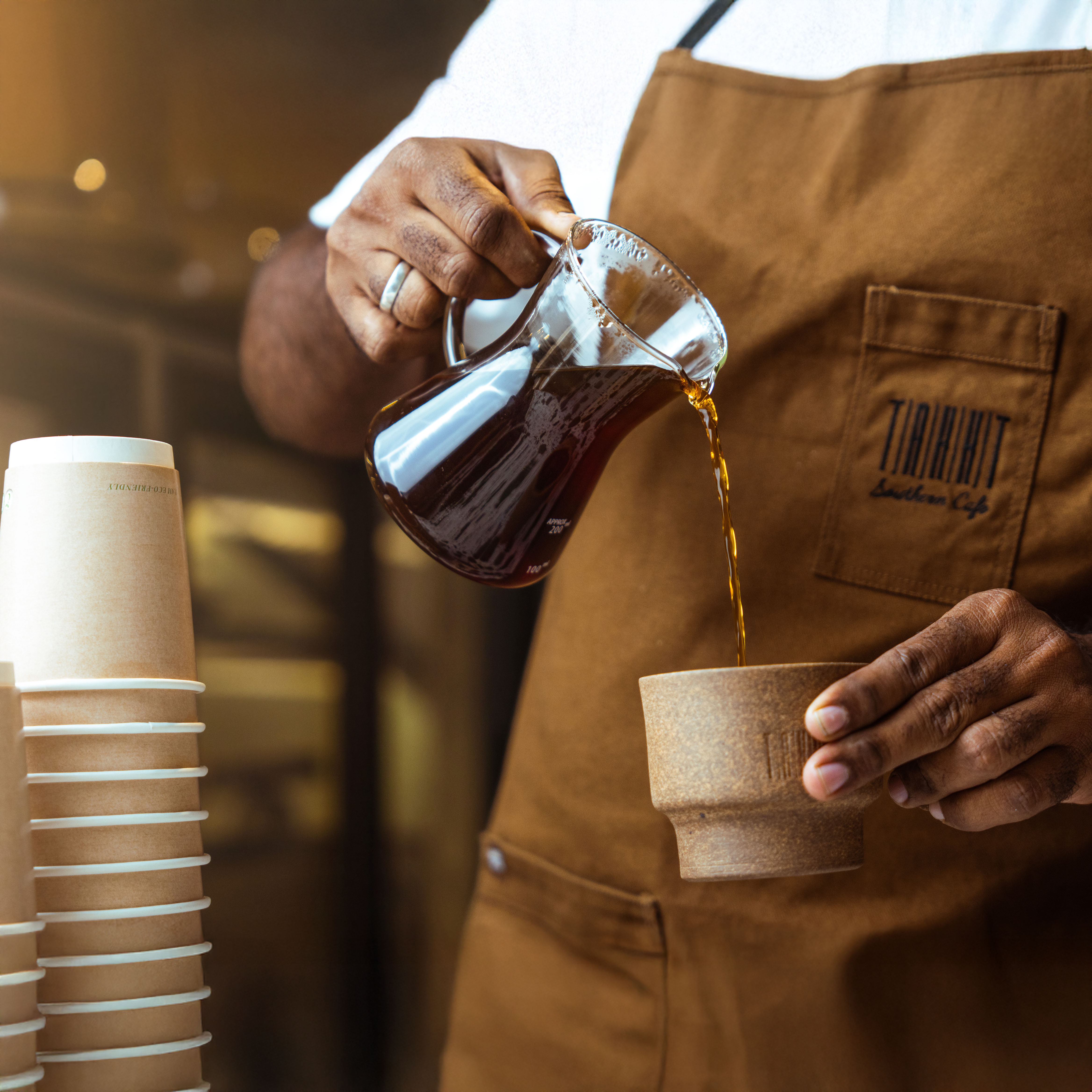 Experience authentic South Indian flavors in a modern café by M Group, Chennai.