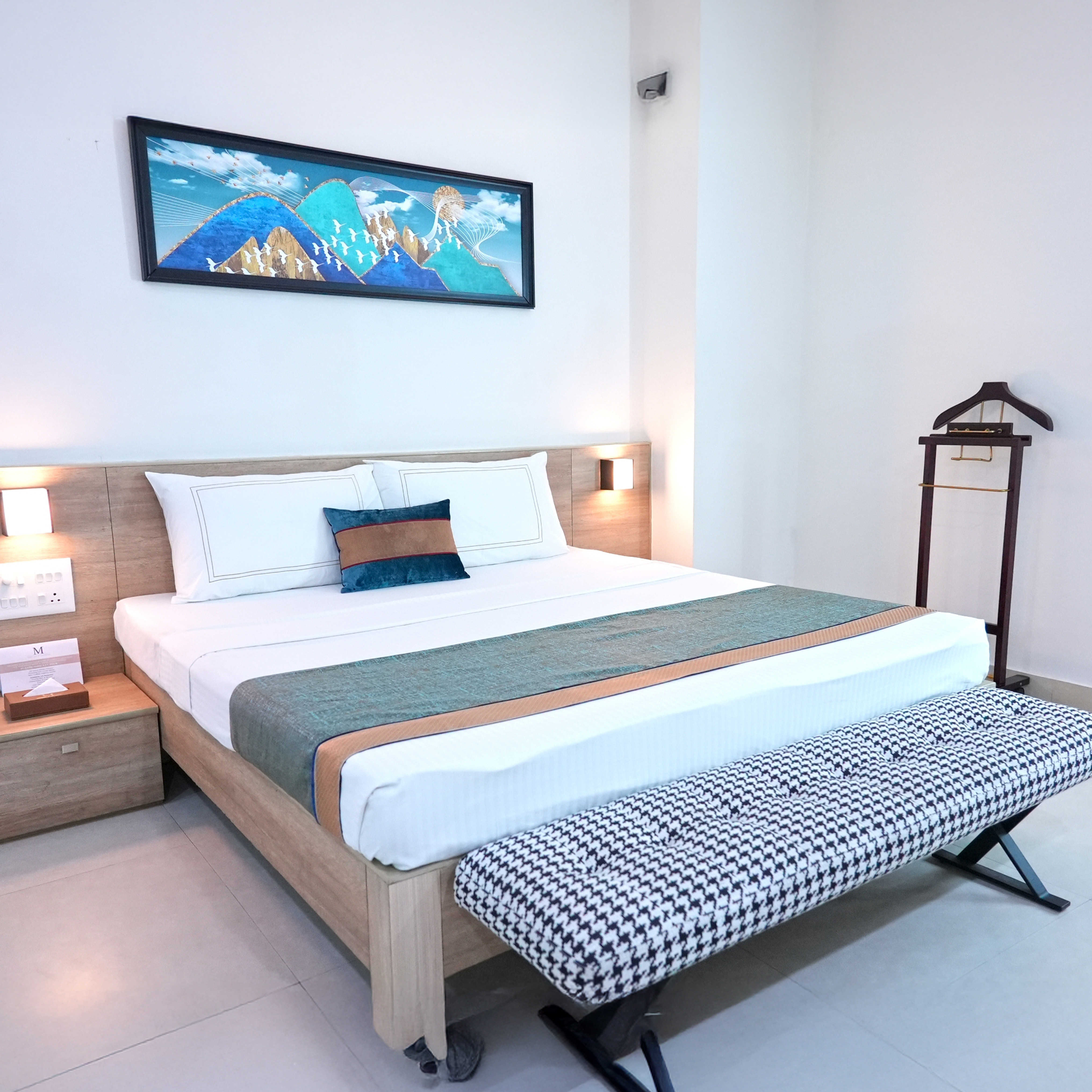 Elegant rooms designed for business and leisure travelers, combining premium amenities with the warm hospitality of M Group.