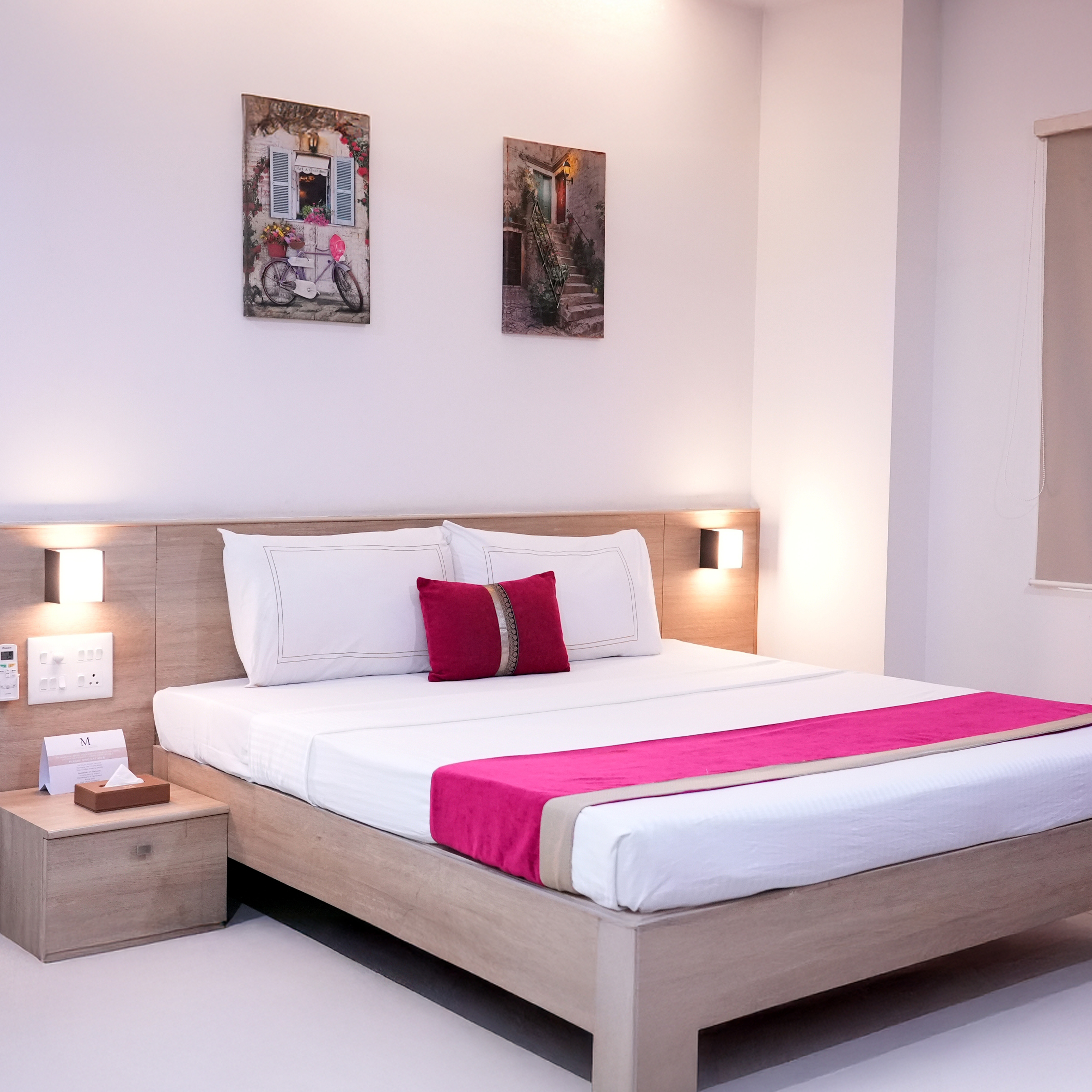 Elegant rooms designed for business and leisure travelers, combining premium amenities with the warm hospitality of M Group.