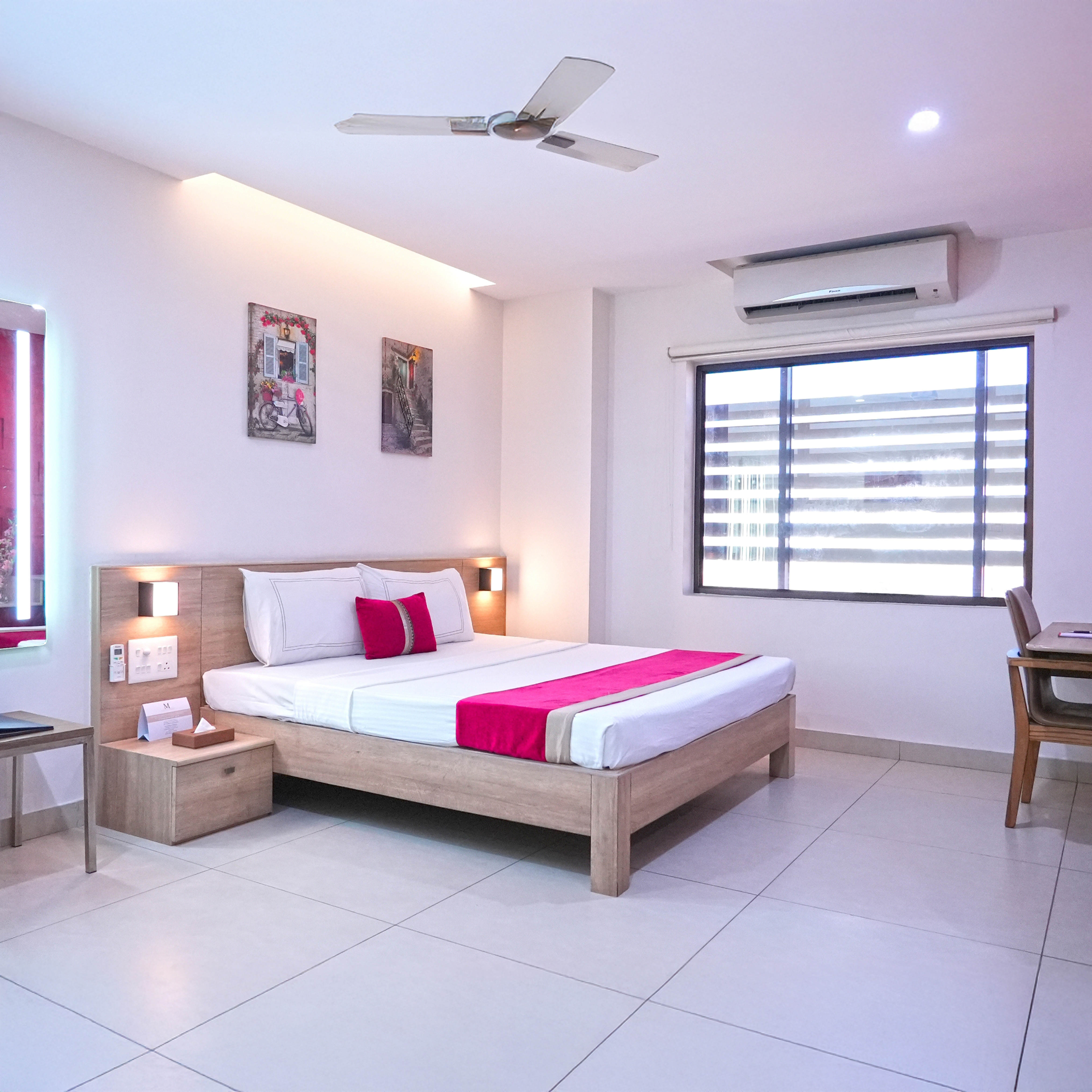 Elegant rooms designed for business and leisure travelers, combining premium amenities with the warm hospitality of M Group.