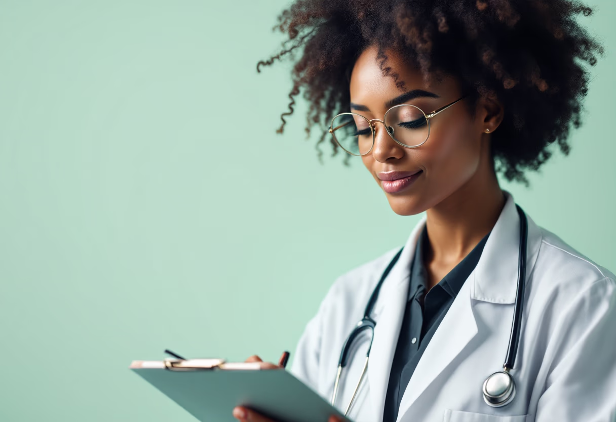 image of a doctor with a clipboard